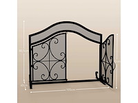 Beschermrooster voor schoorsteen, enkelpaneel gemaakt van stalen gaas - afbeelding 4 van  7