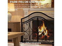 Beschermrooster voor schoorsteen, enkelpaneel gemaakt van stalen gaas - afbeelding 5 van  7