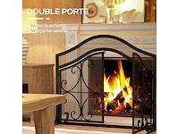 Beschermrooster voor schoorsteen, enkelpaneel gemaakt van stalen gaas - afbeelding 6 van  7