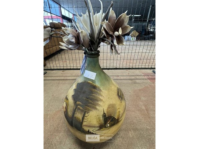 Beschilderd wijnvat - afbeelding 1 van  2