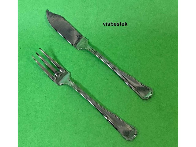 Bestek - 168 visbestekken (vork,mes) rvs - afbeelding 1 van  1