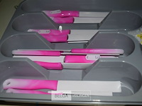 Bestekbak met 12 messen en 3 kleine bestekbakjes - afbeelding 2 van  3