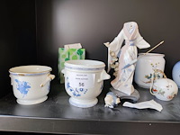 Bestekkoffer uit de capricorne collectie verzilverd christofle, bord hermes, bord delfts, doos met naaigerief, divers aardewerk - afbeelding 17 van  24