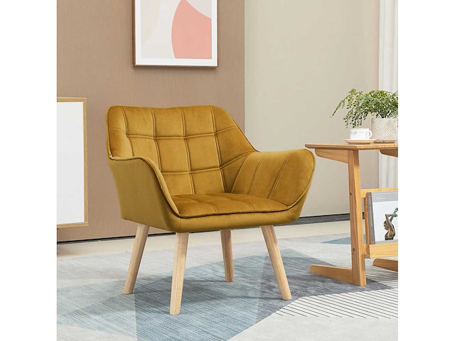 Bestoffeerde fauteuil, zijstoel, scandinavisch ontwerp - afbeelding 2 van  9