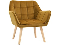 Bestoffeerde fauteuil, zijstoel, scandinavisch ontwerp - afbeelding 7 van  9