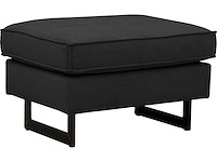 Bestoffeerde ottomaan - ribfluwel-antraciet - afbeelding 3 van  5