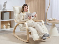 Bestoffeerde schommelstoel, ontspanningsstoel met armleuningen - afbeelding 1 van  7