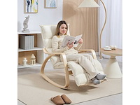 Bestoffeerde schommelstoel, ontspanningsstoel met armleuningen - afbeelding 2 van  7