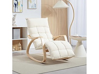 Bestoffeerde schommelstoel, ontspanningsstoel met armleuningen - afbeelding 6 van  7