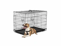 Bestpet pet kooi met plastic bak en handvat, 91 cm (36 inch) - afbeelding 2 van  3