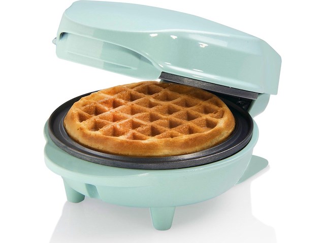 Bestron mini-wafelijzer - blauw - afbeelding 1 van  4