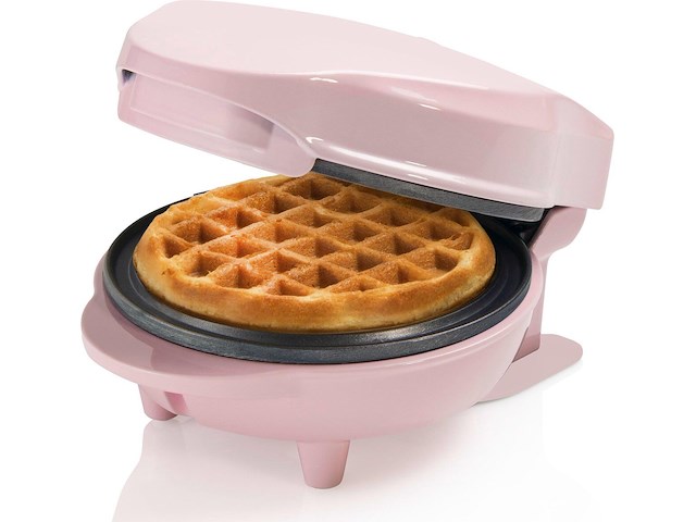 Bestron mini-wafelijzer - roze - afbeelding 1 van  4