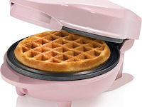 Bestron mini-wafelijzer - roze - afbeelding 1 van  4