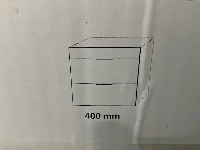 Beta b-obl400-wn badmeubel t-concept (3x) - afbeelding 1 van  4