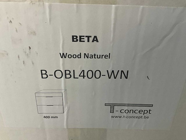 Beta b-obl400-wn badmeubel t-concept (3x) - afbeelding 2 van  4