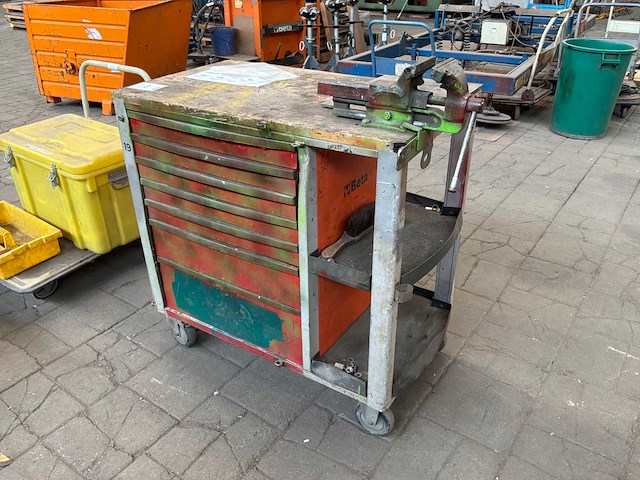 Beta gereedschapswagen met bankschroef - afbeelding 1 van  11