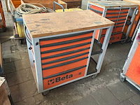 Beta super tank gereedschapswagen met 1x bankschroef (2x) - afbeelding 1 van  1