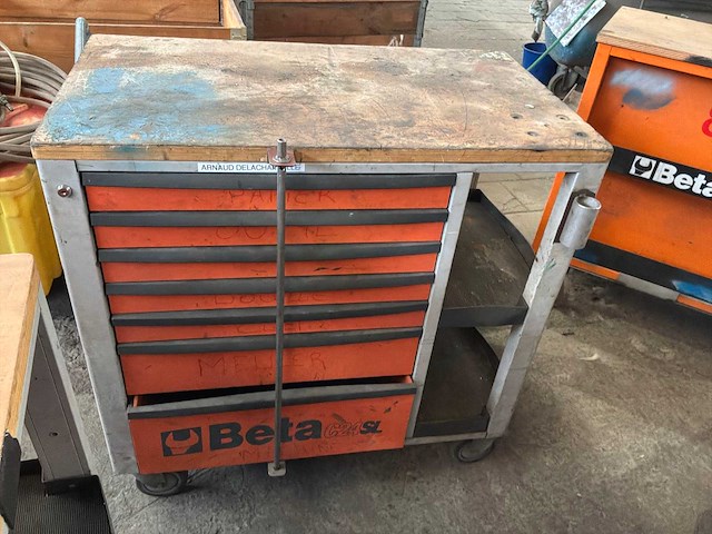 Beta super tank gereedschapswagen met 1x bankschroef (2x) - afbeelding 2 van  3