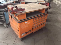 Beta super tank gereedschapswagen met bankschroef - afbeelding 1 van  4