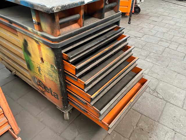 Beta super tank gereedschapswagen met bankschroef - afbeelding 3 van  5