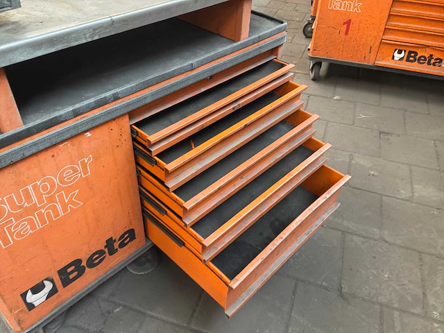 Beta super tank gereedschapswagen met bankschroef - afbeelding 6 van  8