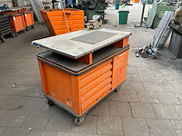 Beta super tank gereedschapswagen met bankschroef - afbeelding 2 van  8