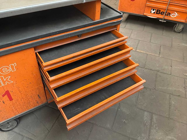 Beta super tank gereedschapswagen met bankschroef - afbeelding 3 van  8