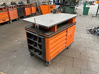 Beta super tank gereedschapswagen met bankschroef - afbeelding 2 van  9