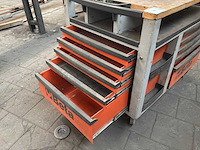 Beta super tank gereedschapswagen met bankschroef - afbeelding 4 van  6