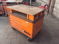 Beta super tank gereedschapswagen met bankschroef - afbeelding 1 van  1