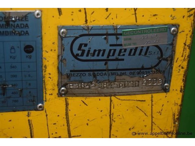 Betonstaalbuigmachine simpedil p384, bj 2003, dia 34mm - afbeelding 5 van  5