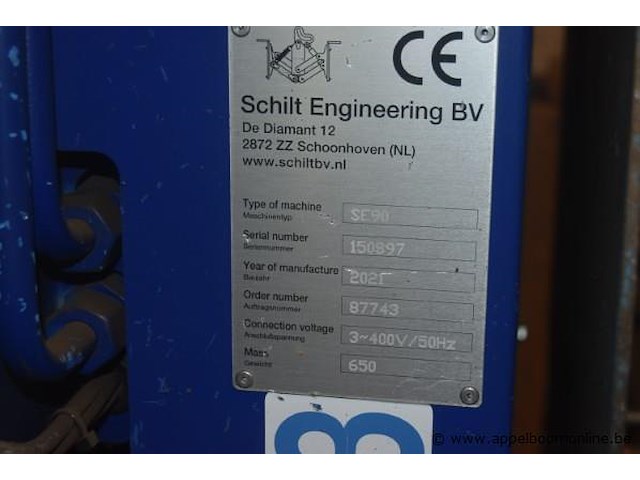 Betonstaalknipmachine schilt se 90, bj 2021, sr nr 150897, dia 32mm, mesbreedte 90mm, 16 knippen/min - afbeelding 3 van  4