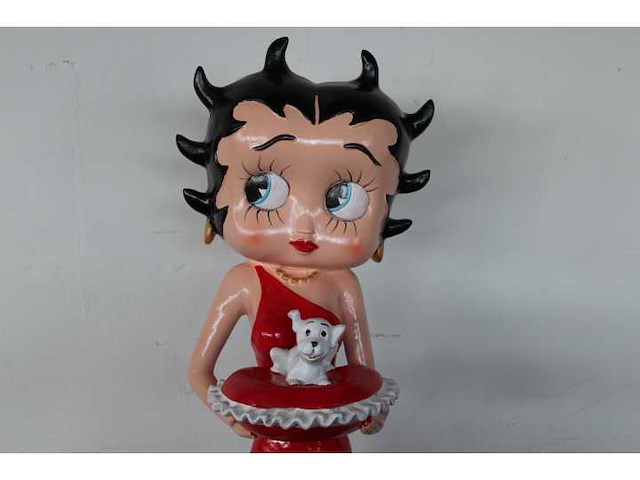 Betty boop - red dress and dog - beeld - afbeelding 1 van  2
