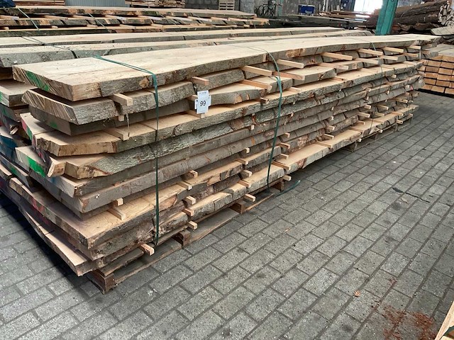 Beuken stamdelen 52 mm ca. 3,5 m³ - afbeelding 1 van  5