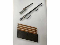 Bevestiging/leuninghouder - voor rand beveiliging (draadstangen) in houten bak - bouw- en bevestigingsmateriaal (18x) - afbeelding 2 van  2