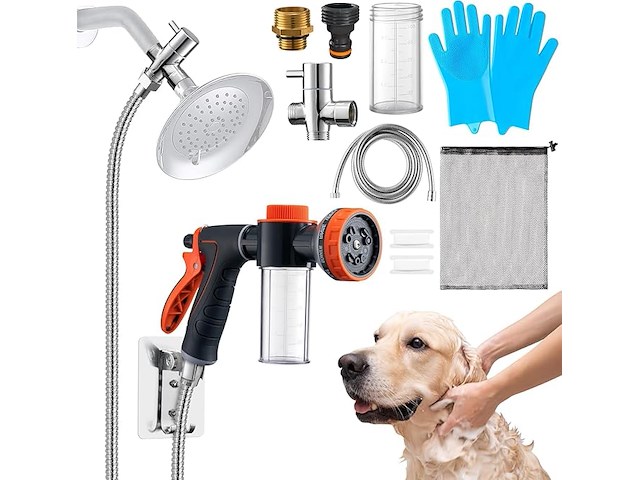 Beyumi hondenwasslangbevestiging met 100cc zeepdispenser - afbeelding 1 van  5