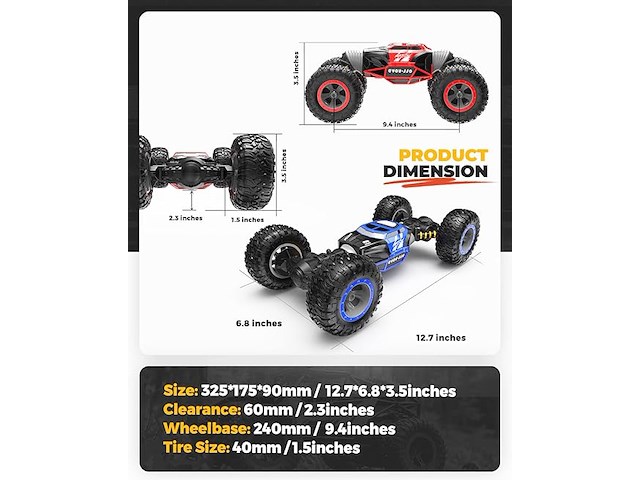 Bezgar off road transform racing car (blauw) - afbeelding 2 van  4