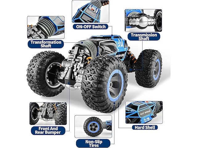 Bezgar off road transform racing car (blauw) - afbeelding 4 van  4