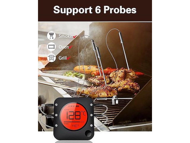 Bfour digitale grillthermometer - afbeelding 3 van  6