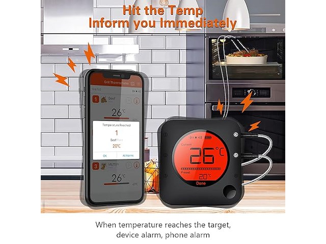 Bfour digitale grillthermometer - afbeelding 5 van  6