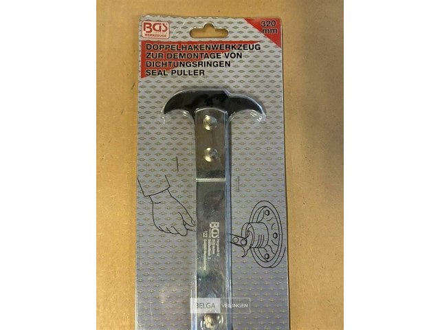 Bgs keerringtrekker 320 mm met dubbele haak - afbeelding 2 van  3