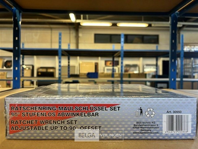Bgs ringratelsleutelset met flexibele kop 12-delig - afbeelding 3 van  3