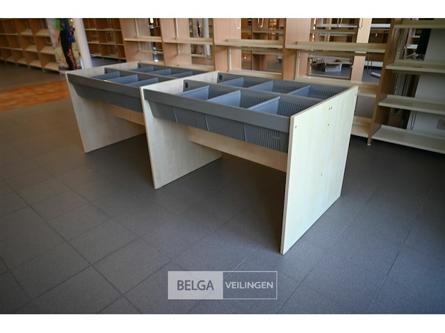 Bibliotheekbak met vakverdeling - afbeelding 1 van  4
