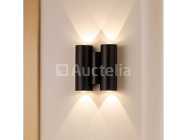 Bidirectioneel led wandlamp sw 47-2 - 4w - ip54 - zwart (x10) - afbeelding 3 van  4