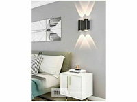 Bidirectioneel led wandlamp sw 47-2 - 4w - ip54 - zwart (x10) - afbeelding 5 van  5