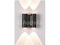 Bidirectioneel led wandlamp sw 47-2 - 4w - ip54 - zwart (x4) - afbeelding 4 van  4