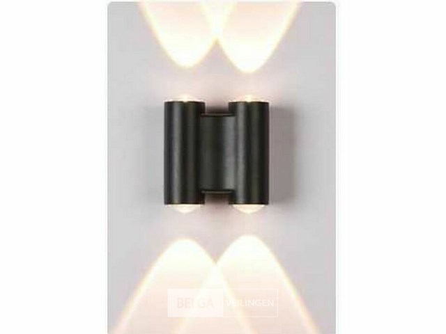 Bidirectioneel led wandlamp sw 47-2 - 4w - ip54 - zwart (x4) - afbeelding 3 van  5