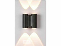 Bidirectioneel led wandlamp sw 47-2 - 4w - ip54 - zwart (x4) - afbeelding 3 van  5