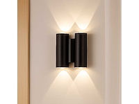 Bidirectioneel led wandlamp sw-47-2 – 4w – ip54 – zwart (x10) - afbeelding 1 van  4