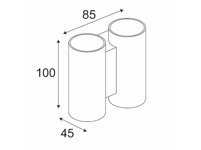 Bidirectioneel led wandlamp sw-47-2 – 4w – ip54 – zwart (x10) - afbeelding 3 van  4